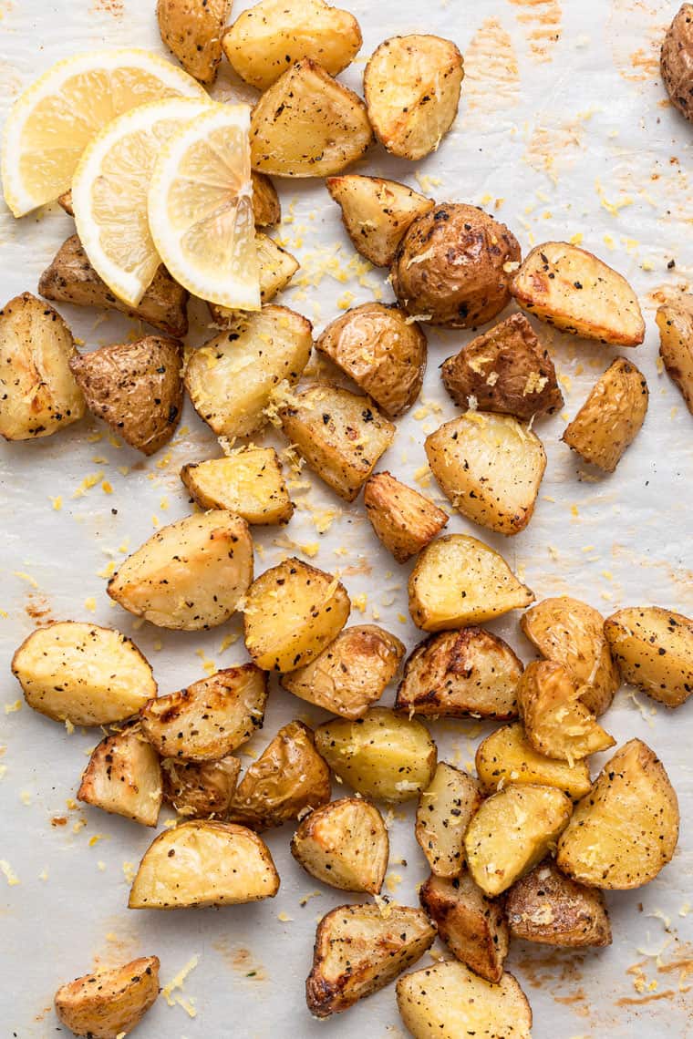 roasted potatoes with lemon zest