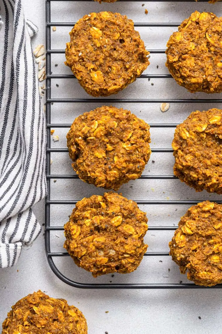 unglazed pumpkin quiona and oatmeal cookeis