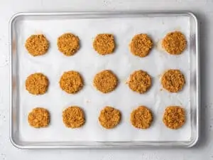 raw pumpkin quinoa cookies on a baking sheet