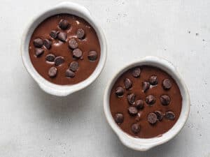 two bowls of baked chocolate oats