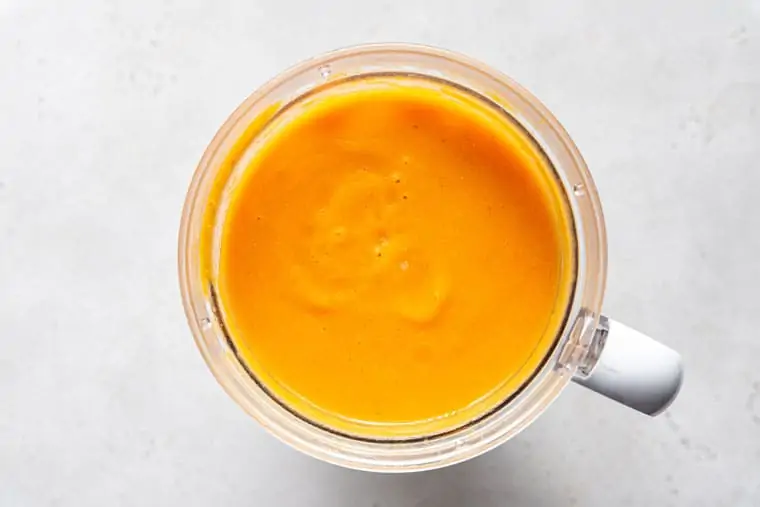 blender with butternut squash soup