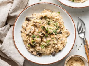 bowl of vegan risotto