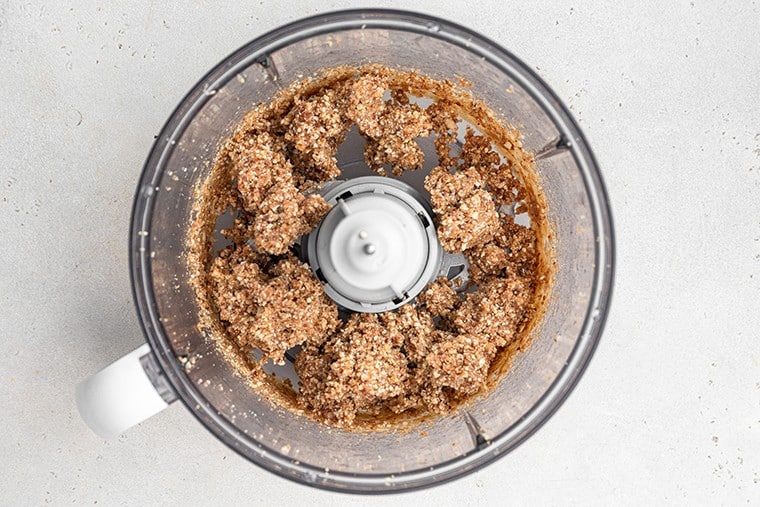 food processor with dough for energy bites