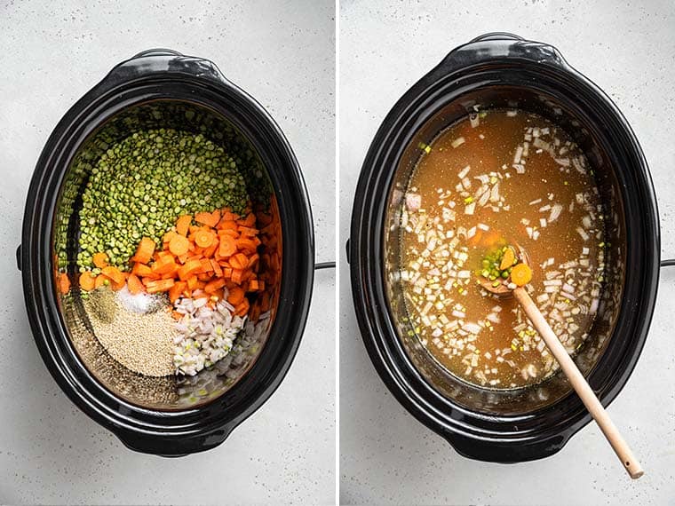 Slow Cooker Vegan Split Pea Soup Simply Quinoa