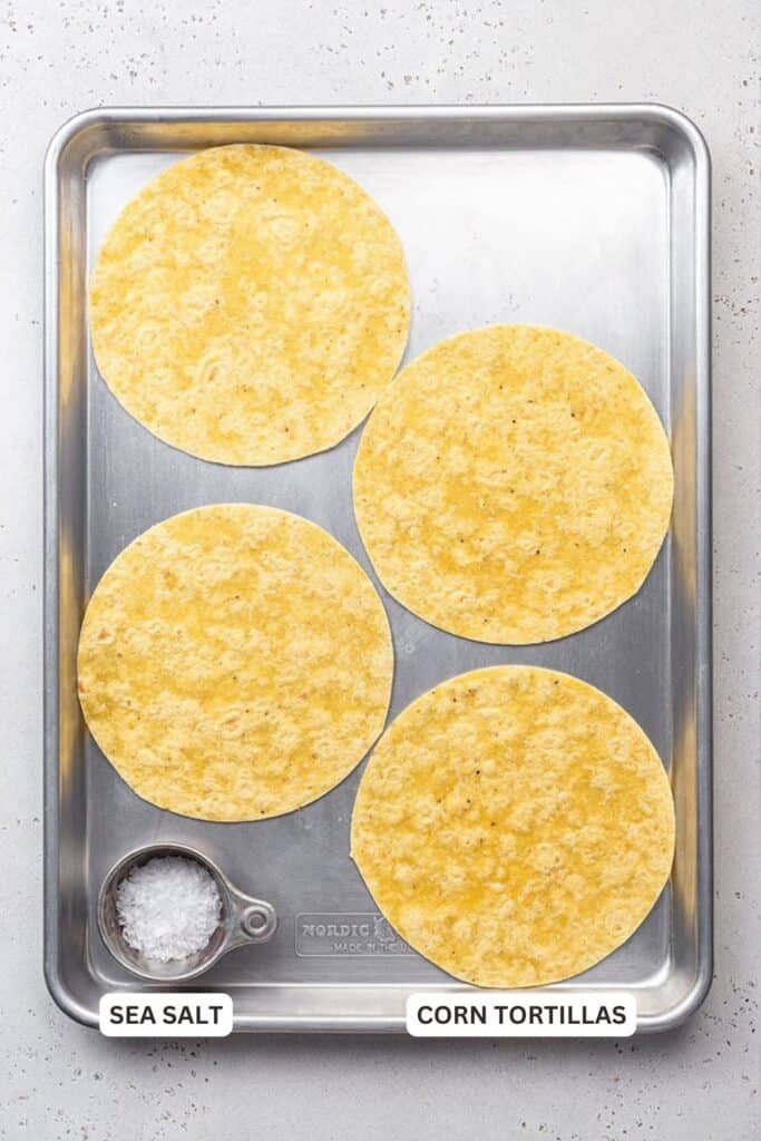 Ingredients for How to Make Tostada Shells.