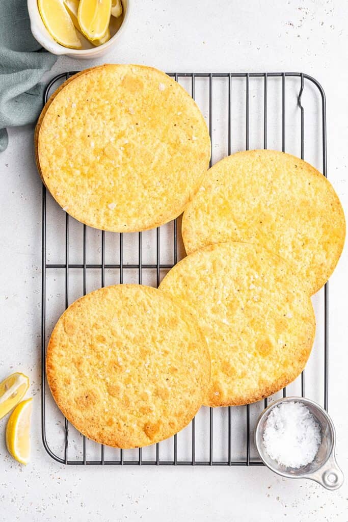 tostada shells on a wire rack