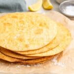 stack of crispy tostada shells