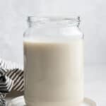 glass jar of dairy free buttermilk