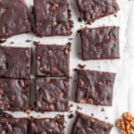 gluten free vegan brownies with walnuts