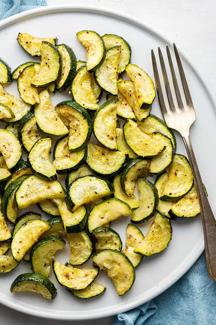 roasted zucchini on a plate