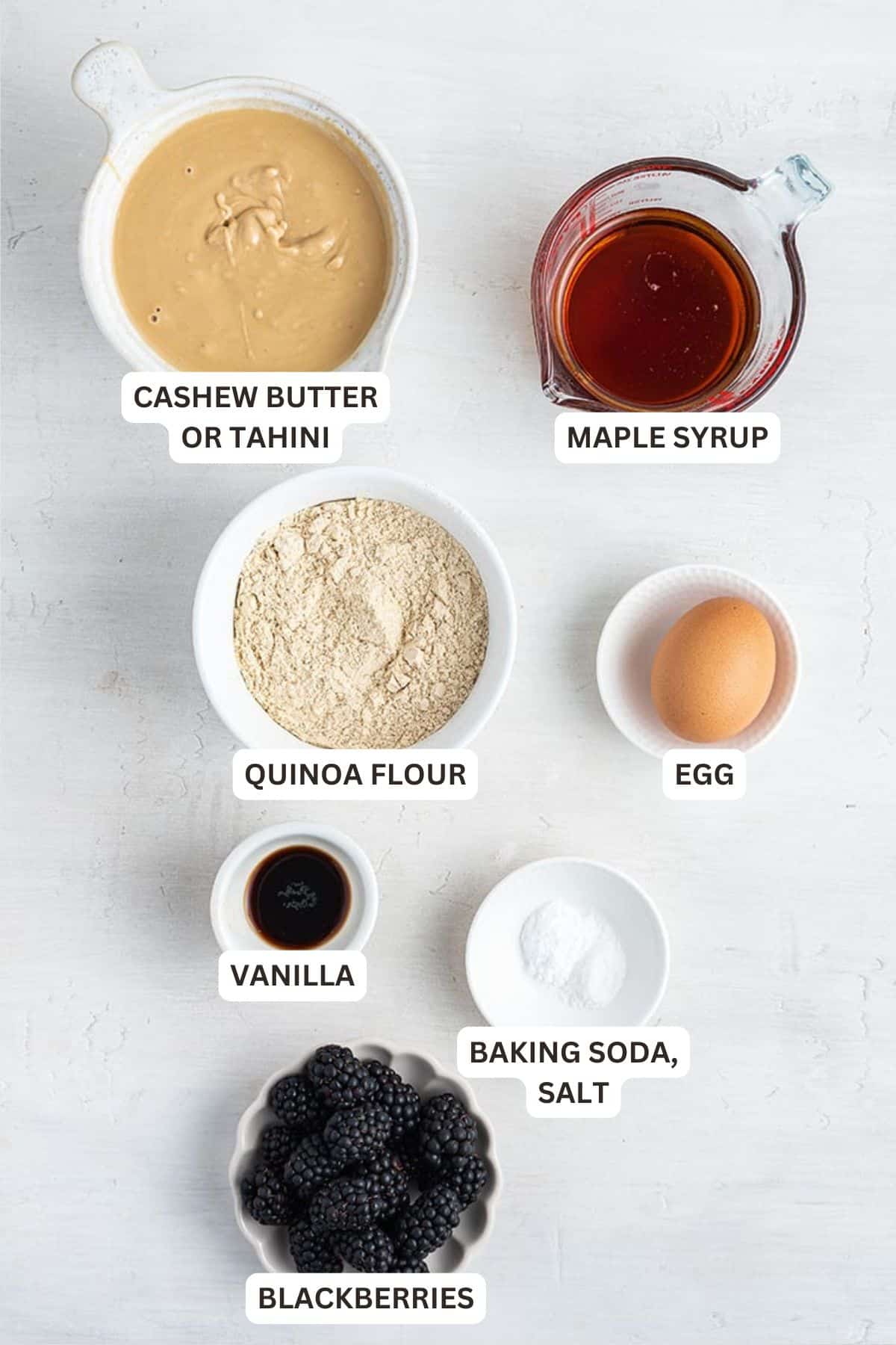 If you like your cookies soft and chewy, you’ll love this healthy Blackberry Cookie recipe. Gluten-free, dairy-free, and refined-sugar-free! Ingredients for Blackberry Cookies.