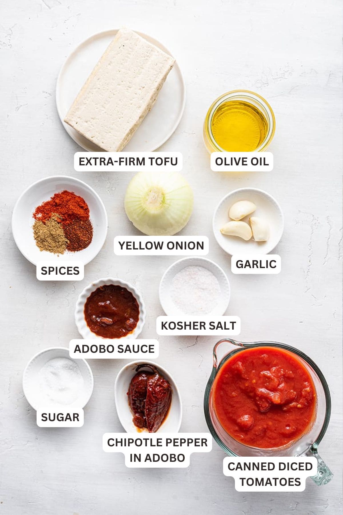 If you always order the vegan sofritas from Chipotle, you're going to love this recipe for making smoky, flavorful tofu sofritas at home! Ingredients for Vegan Sofritas.