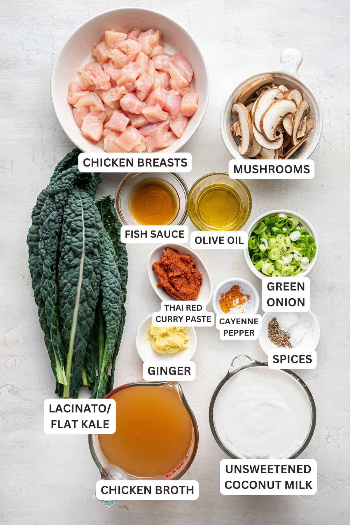 This coconut curry chicken soup is reminiscent of Thailand's Tom Kha soup. Packed with healthy ingredients, rich spices, and amazing flavor. Ingredients for Thai Coconut Curry Soup.