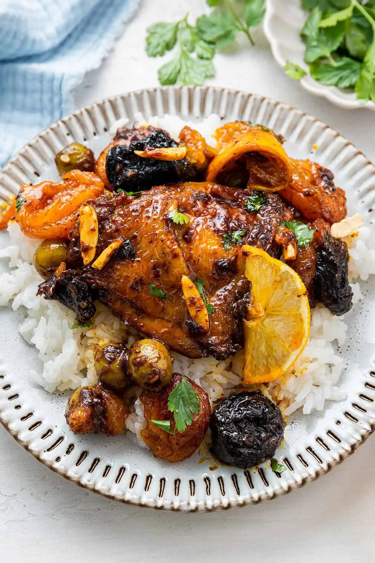 Moroccan chicken quinoa top instant pot