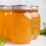 3 jars of Instant Pot chicken bone broth