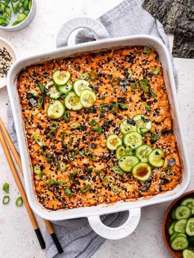 Salmon Sushi Bake