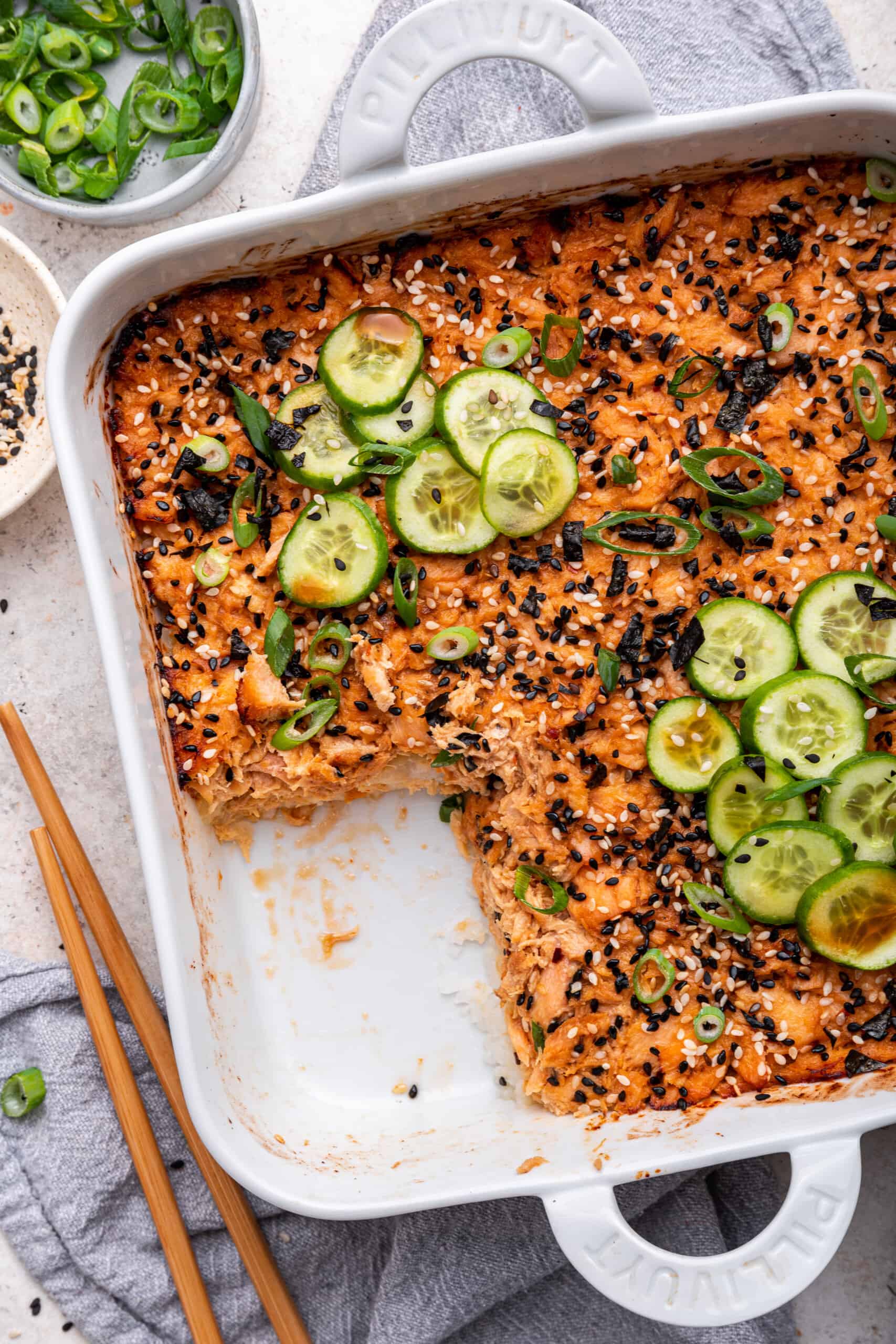 Salmon Sushi Bake