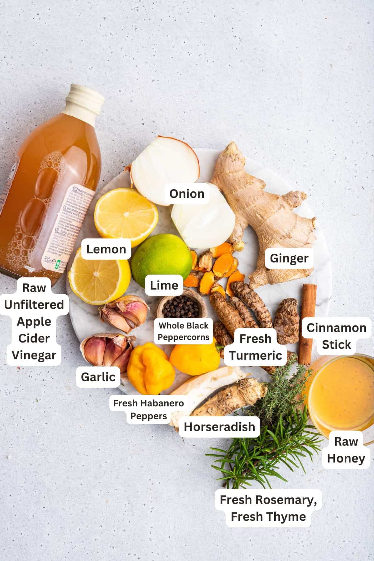 Fire cider is beloved for its fiery flavor and its ability to clear your sinuses like nothing else! Keep it on hand all through cold season. Ingredients for Fire Cider.