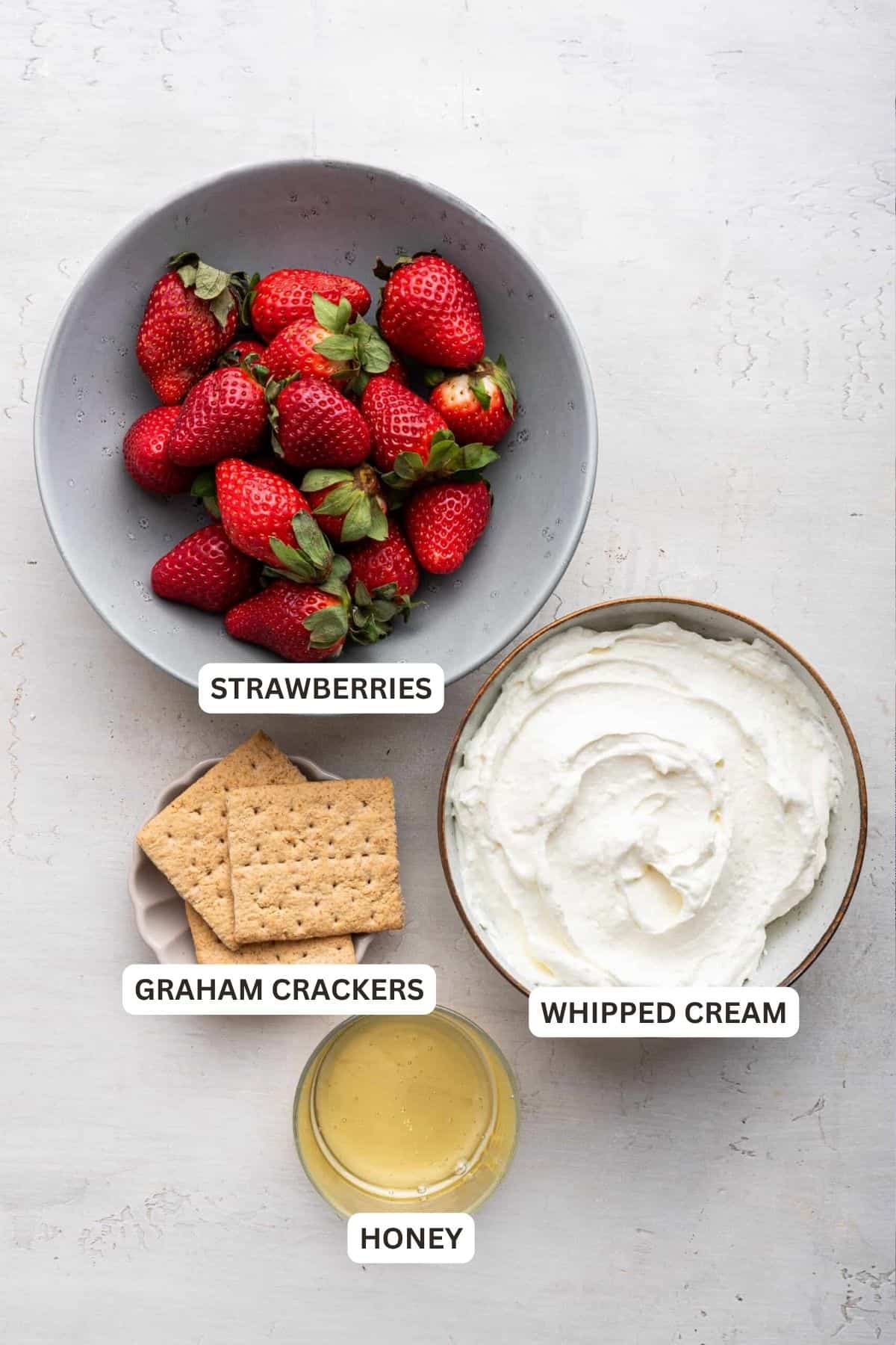 A lighter version of deviled strawberries made with whipped cream, graham crackers, and honey. Perfect for a party or an afternoon snack! Ingredients for Deviled Strawberries.