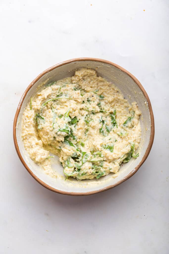Ricotta quinoa filling for eggplant roll-ups