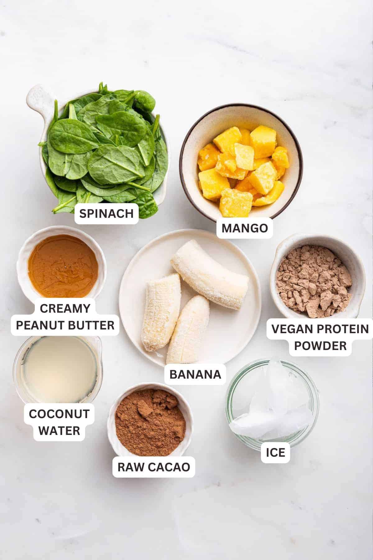 This easy chocolate peanut butter smoothie is rich and creamy like a milkshake, but it’s packed with protein and nutrients to fuel your day! Ingredients for Chocolate Peanut Butter Smoothie.