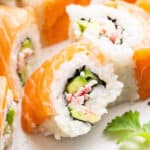 Alaska roll on plate