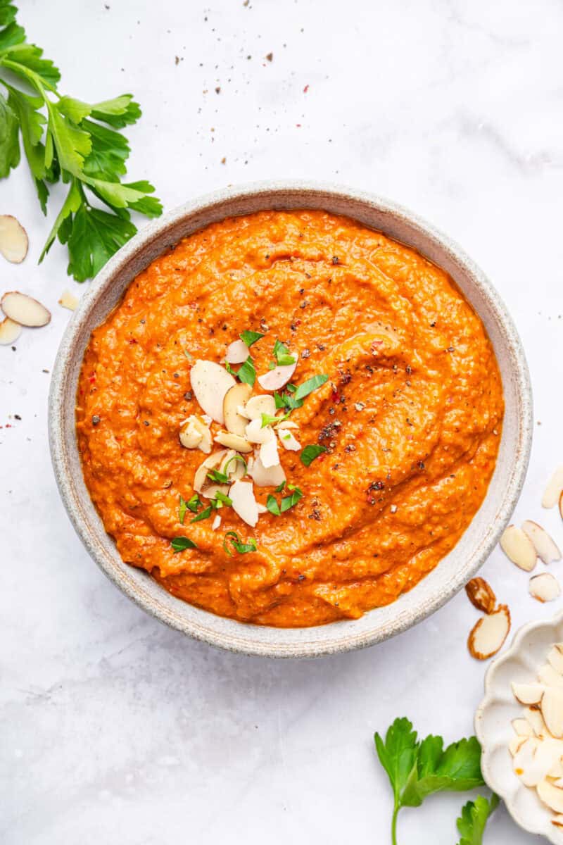 Romesco Sauce Recipe Simply Quinoa Romesco Sauce 4 800x1200 