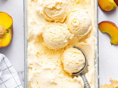 Old-Fashioned Peach Ice Cream | Simply Quinoa