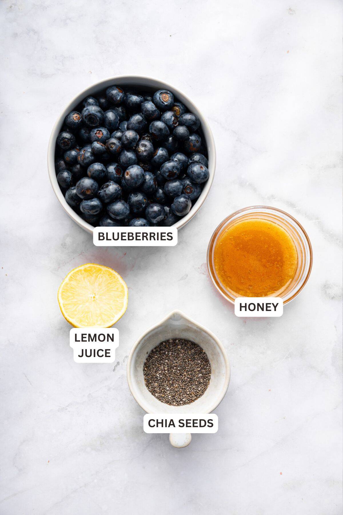Sweet, jammy berries simmer into a quick blueberry compote that instantly upgrades pancakes, yogurt, desserts, and more. Just 3 ingredients! Ingredients for blueberry compote.