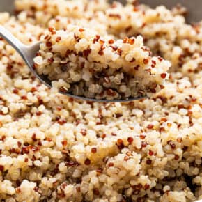 Close-up image of fluffy Instant Pot quinoa.