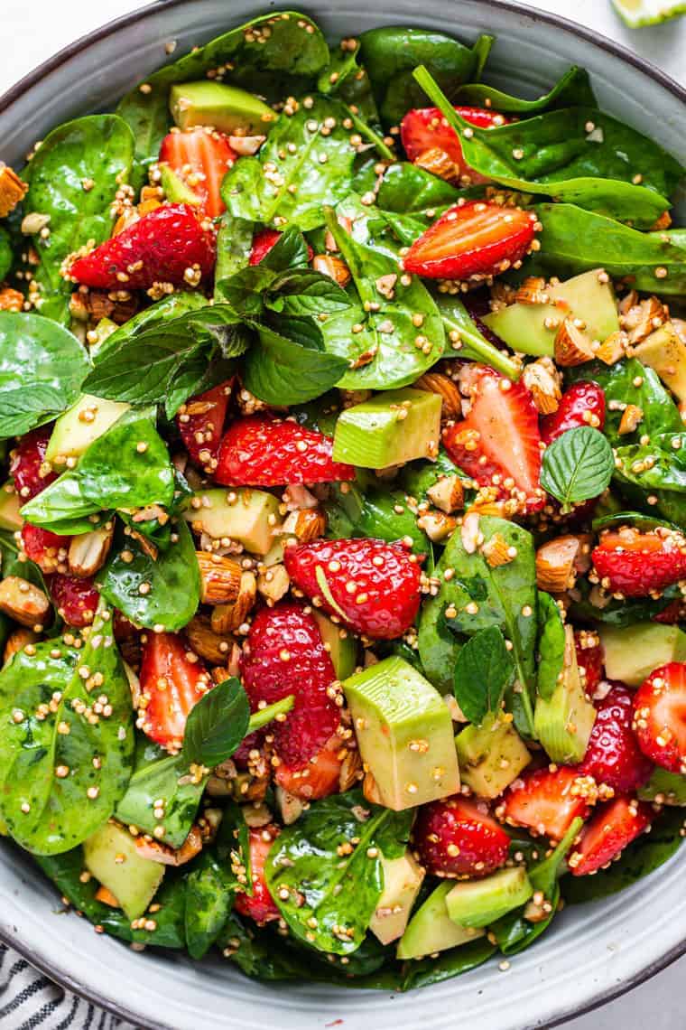 Strawberry quinoa salad as the perfect summer salad.