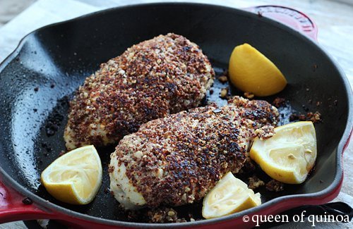 Almond & Quinoa Crusted Chicken from Queen of Quinoa