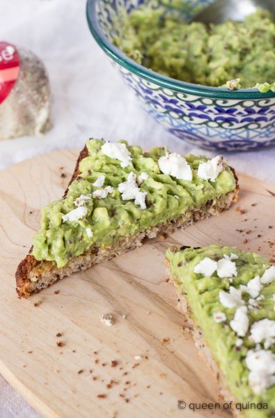 Avocado Toast with Quinoa via @alyssarimmer