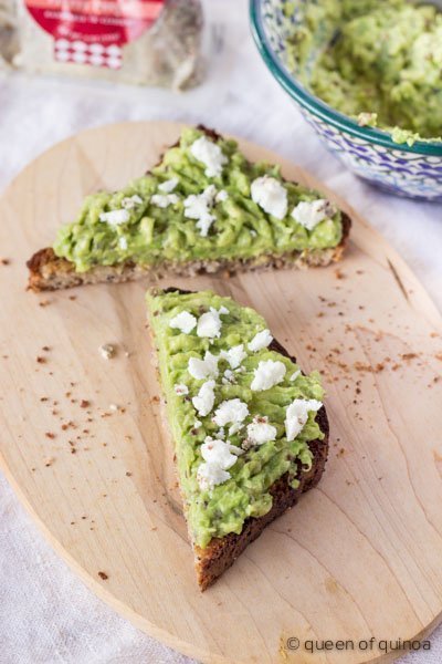 Avocado Toast with Quinoa via @alyssarimmer