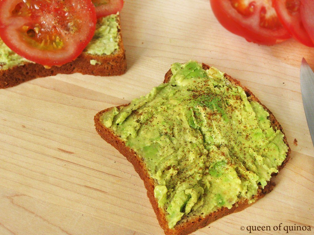 Fresh avocado spread on gluten-free toast