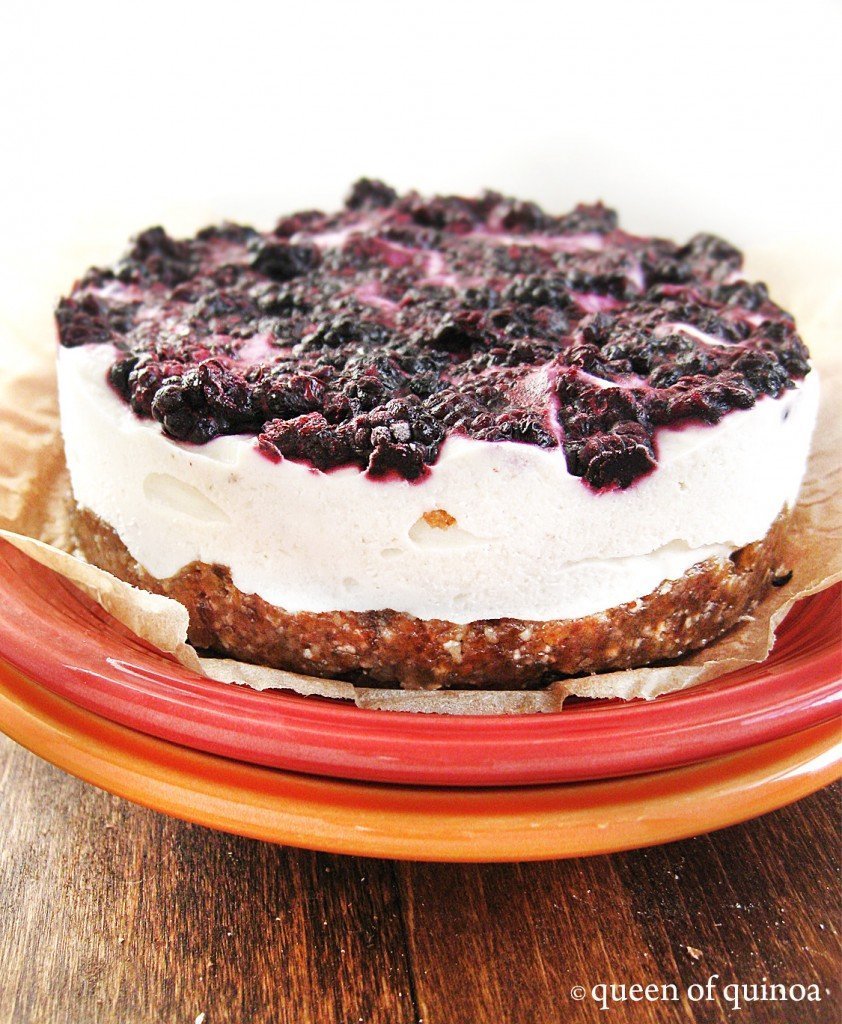 Black Raspberry Cheesecake | Gluten-free & Vegan | Queen of Quinoa