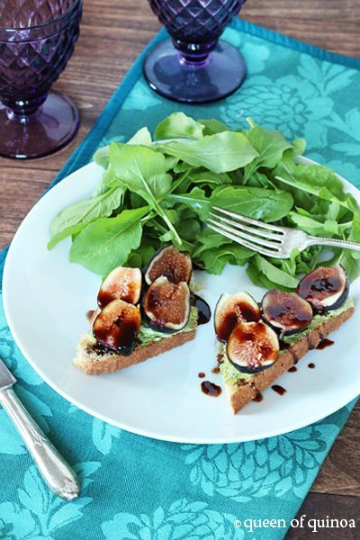 Fig & Goat cheese Crostini | Gluten-Free | Queen of Quinoa
