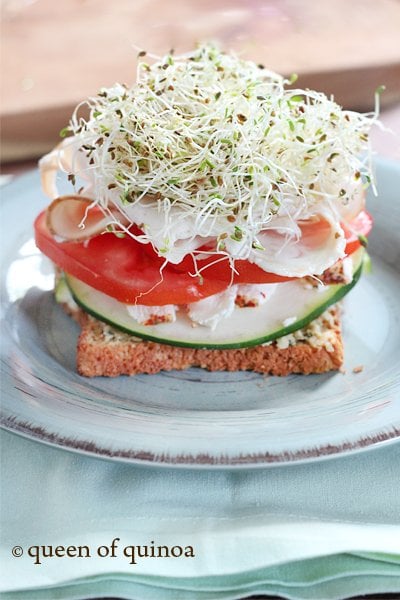 Open Faced Turkey Sandwich | Gluten-Free | Queen of Quinoa Open Faced Turkey Sandwich | Gluten-Free | Queen of Quinoa