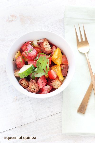 Gluten Free Panzanella Salad | Queen of Quinoa Gluten Free Panzanella Salad | Queen of Quinoa