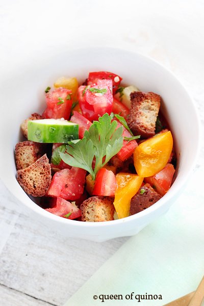 Gluten-Free Panzanella Salad | Queen of Quinoa