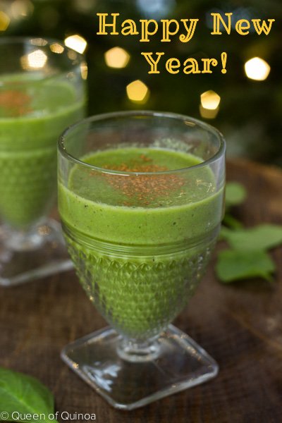 Green Apple Smoothie via Queen of Quinoa (@alyssrimmer)