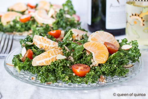 Massaged Kale Salad with Honey-Chipotle Vinaigrette via @alyssarimmer (recipe on www.simplyquinoa.com)