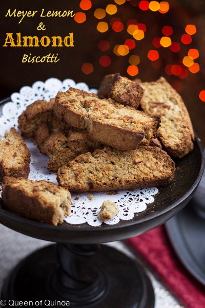 Meyer Lemon Almond Biscotti via Queen of Quinoa (@alyssarimmer) Meyer Lemon Almond Biscotti via Queen of Quinoa (@alyssarimmer)