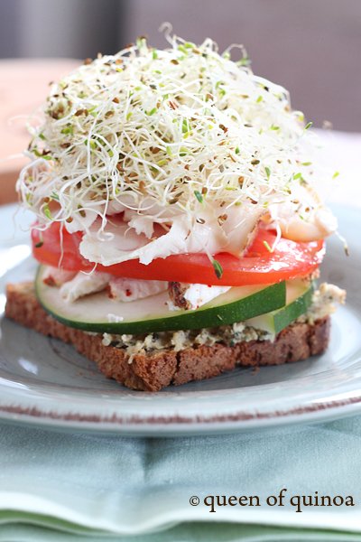 Open Faced Turkey Sandwich | Gluten-Free | Queen of Quinoa