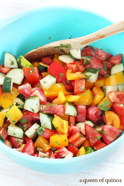 Gluten Free Panzanella Salad | Queen of Quinoa