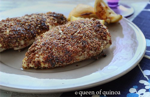 Quinoa & Almond Crusted Chicken | Gluten-Free | Queen of Quinoa