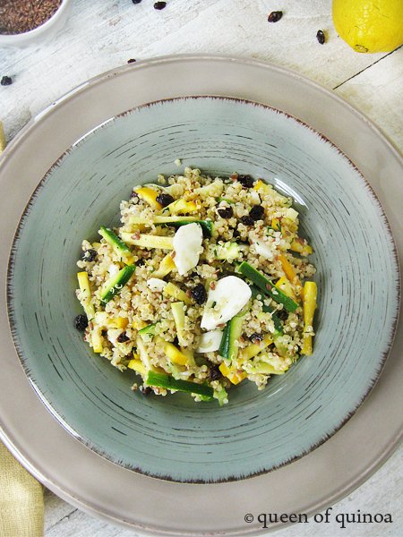 Quinoa Salad with Summer Squash & Currants | Gluten-Free | Queen of Quinoa