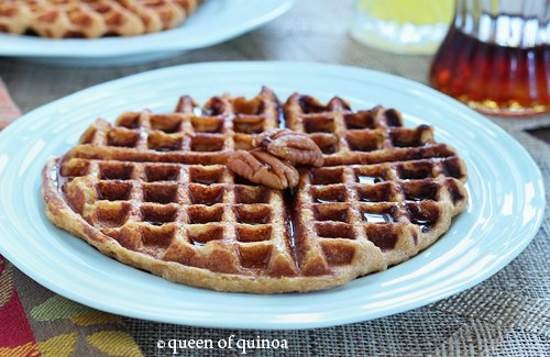 Sweet Potato Pineapple Quinoa Waffles | Gluten-Free | Queen of Quinoa