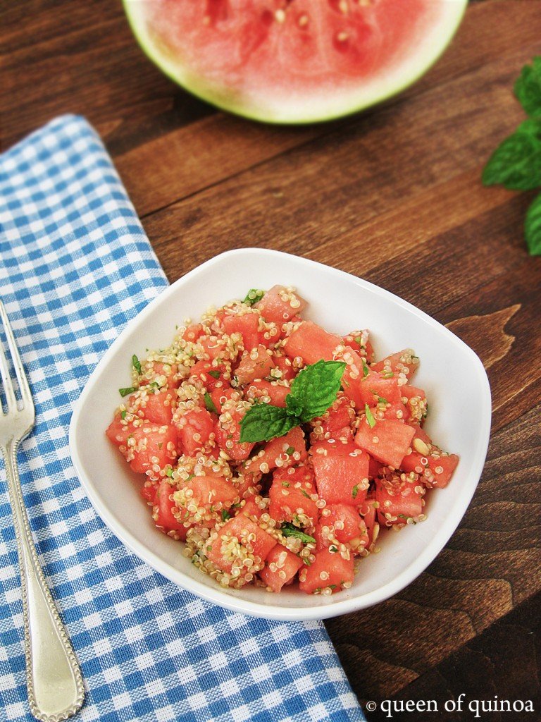 Watermelon Mint Quinoa Salad | Queen of Quinoa