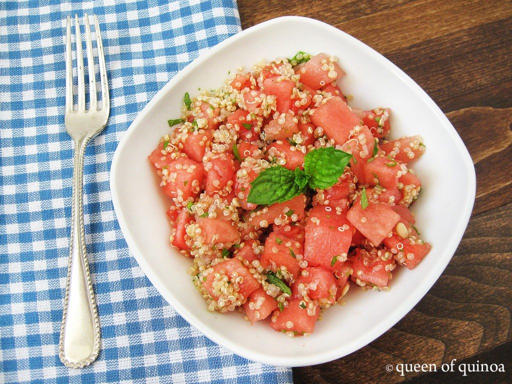 Watermelon Mint Quinoa Salad | Queen of Quinoa
